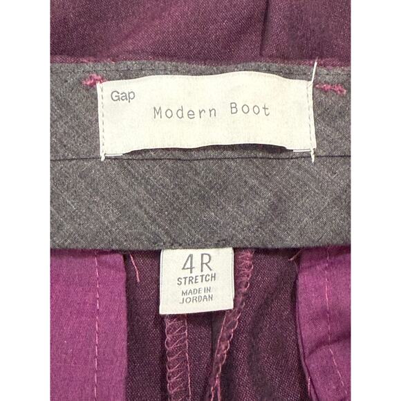 Gap Modern Boot Purple Iridescent Career Mid Rise Dress Pants Size 4R - Picture 7 of 9